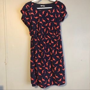 ModCloth Peach Love Dinosaur Dress